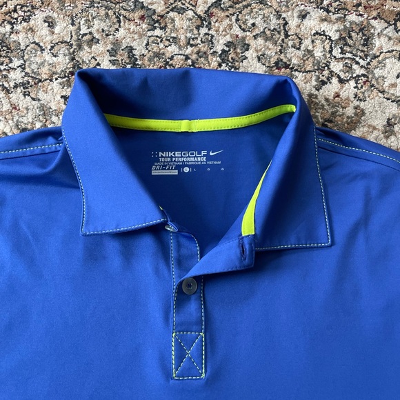 Nike Other - Nike Men's Size Large Blue Polo Golf Shirt Summer Athletic Athleisure Sporty